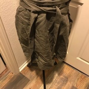 Banana Republic Green Gray Linen Cotton Blen. Skirt